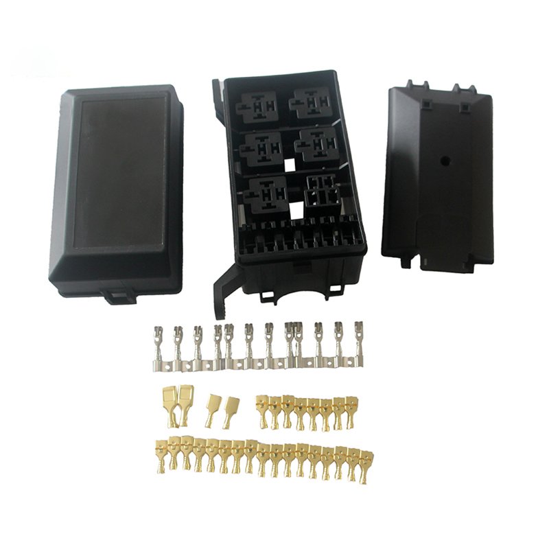 Car Boat Truck Automotive Auto 6 Way 5 Road the Nacelle Insurance Free Combination ATC ATO Blade Fuse 6P Relay Box Block Holder