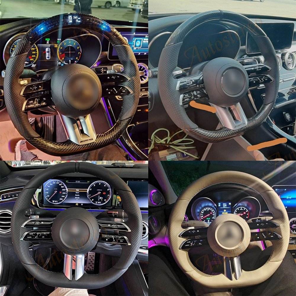 Car Steering Wheel For Mercedes Benz E Class/C Class/A Class GLA GLC GLB GLE Control Version Interior Accessorie Shift Paddle