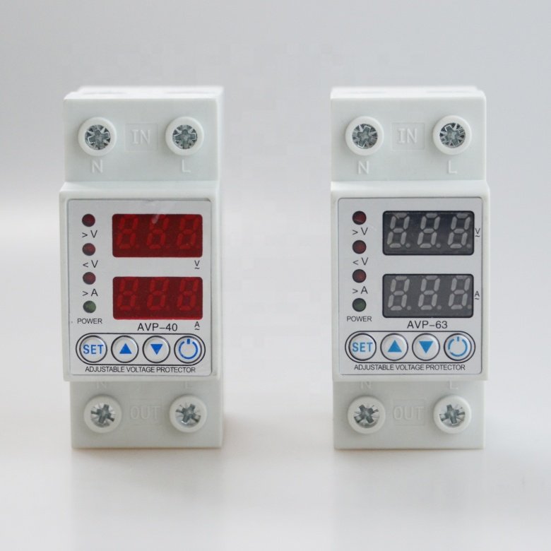 Current Limiting Adjustable Voltage Protector Household Auto Recovery Over Under Voltage Relay Protector Digital Electric 63A 40