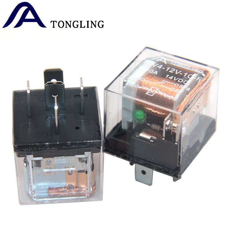 TLV4 1914(1912) 12V 24V 5 Pin 40A With LED Automotive Relay