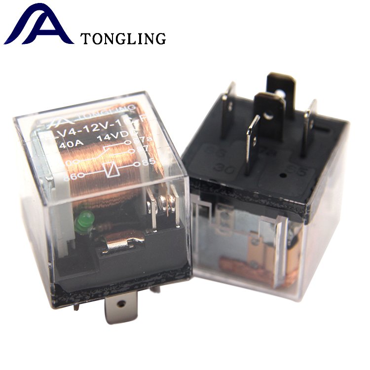 TLV4 1914(1912) 12V 24V 5 Pin 40A With LED Automotive Relay
