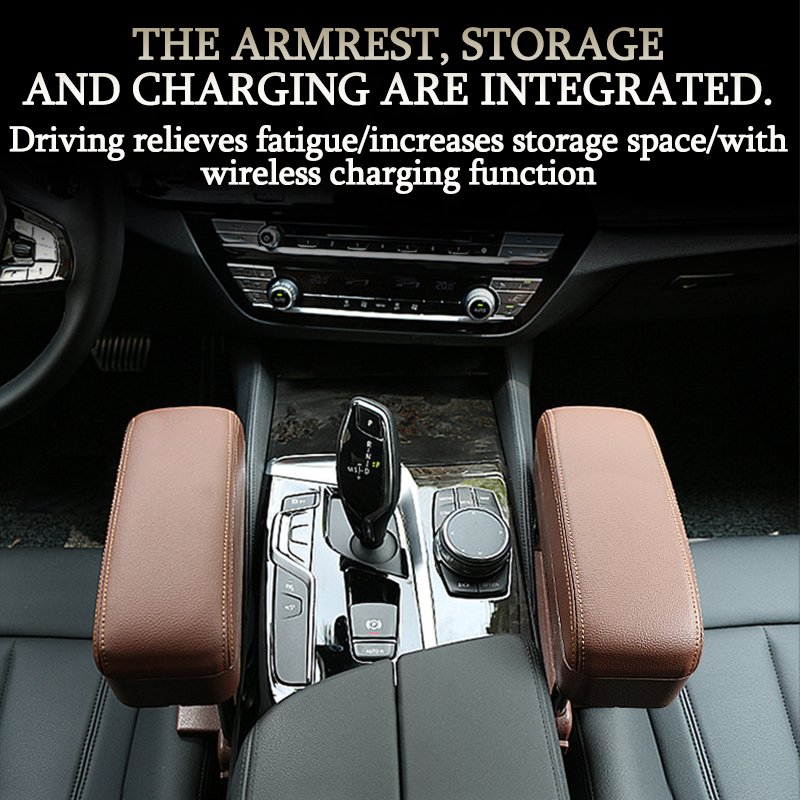 Car Armrest Box, Wireless Charging Multi-function Car Storage Box, Extended Central Control Armrest Box.