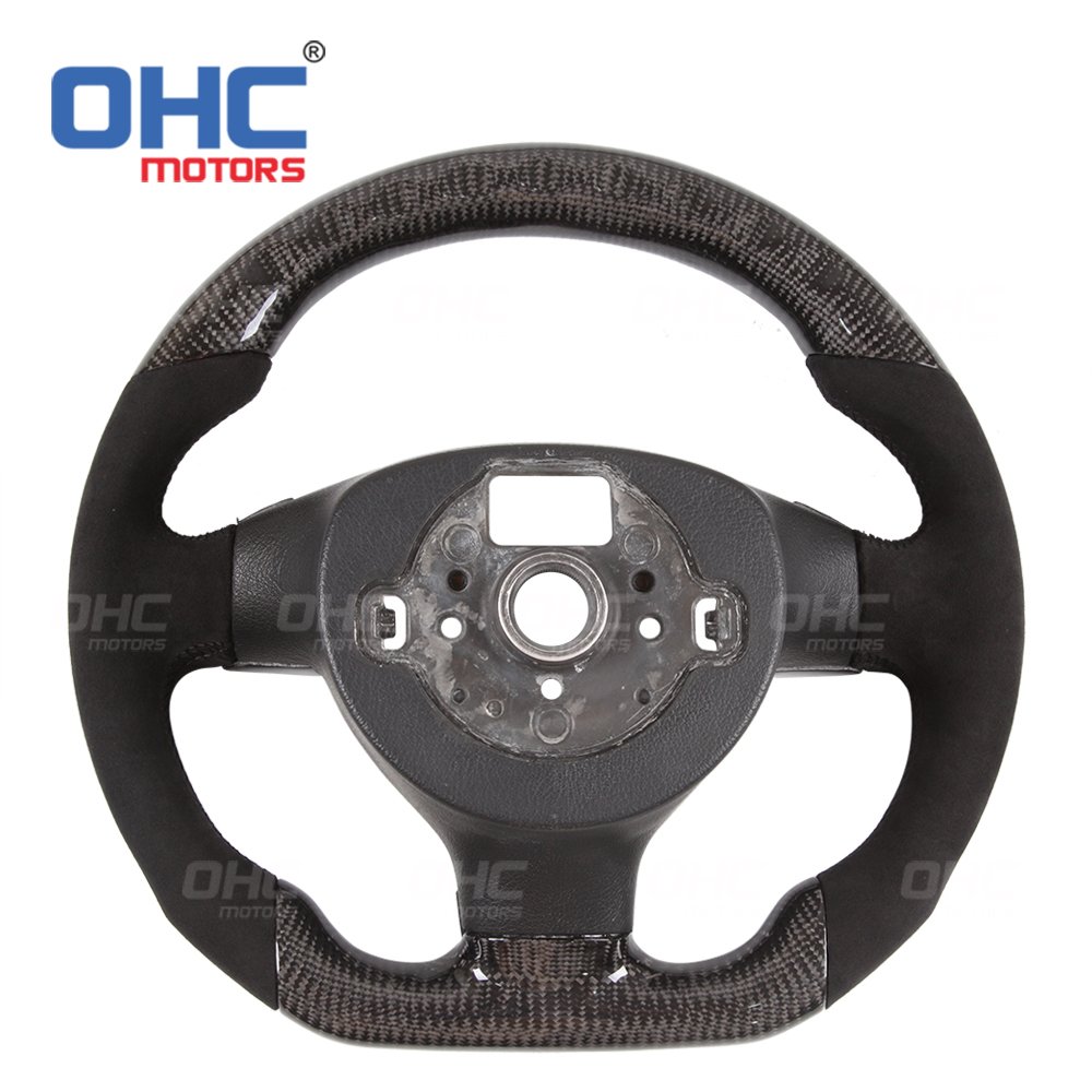 Led Shift Light Steering Wheel For Volswagen Vw Golf 5 Jetta Mk5 Gti Golf Jetta R Line Alcantara Steering Wheel Carbon Fiber