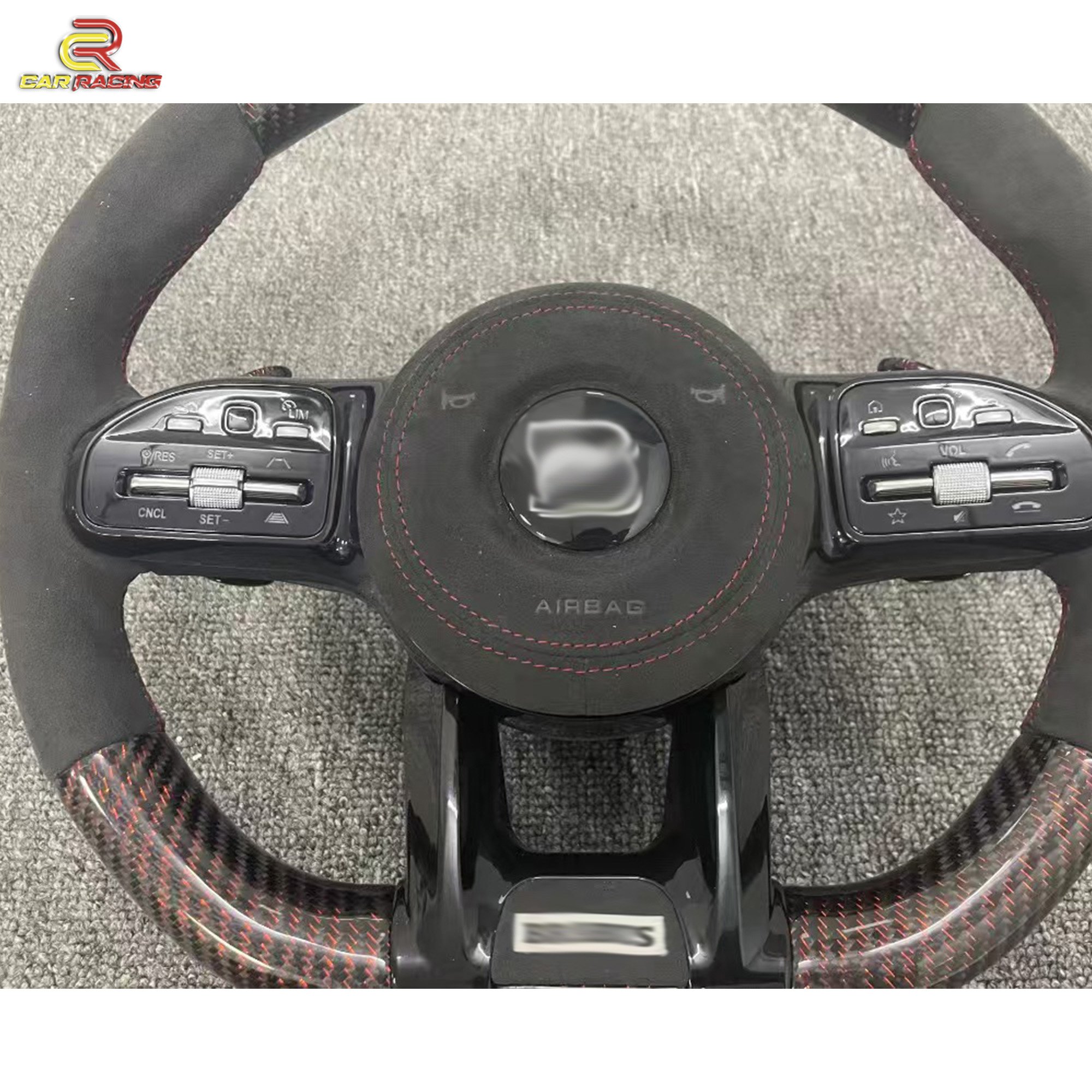 Upgrade Red Carbon Fiber Car Steering Wheel With Button For Mercedes Benz G-Class G Wagon W464 G63 AMG G500 G550 2019-2024