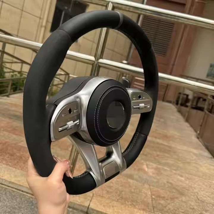 Specially tailored car retrofit leather Steering Wheel For Benz e200 e300 w205 w177 w204 steering wheel for Mercedes Benz