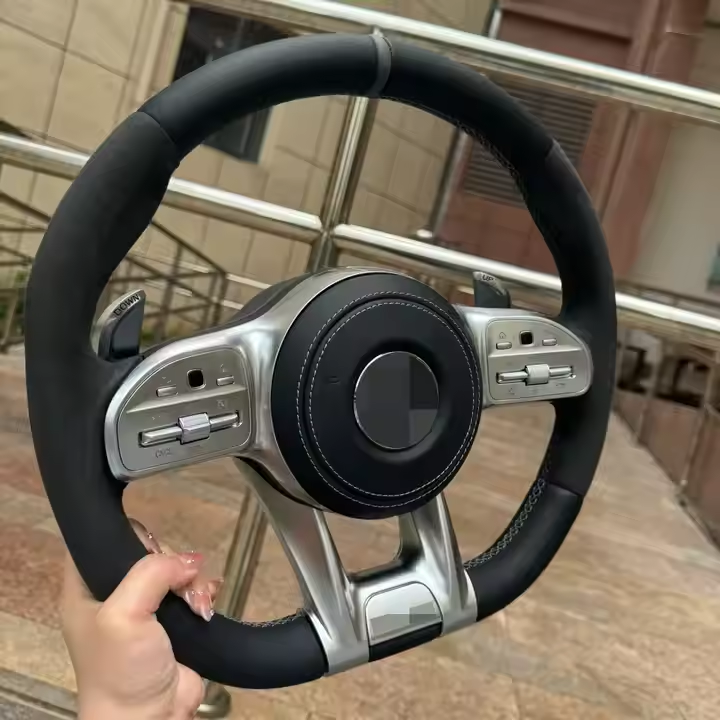 Specially tailored car retrofit leather Steering Wheel For Benz e200 e300 w205 w177 w204 steering wheel for Mercedes Benz