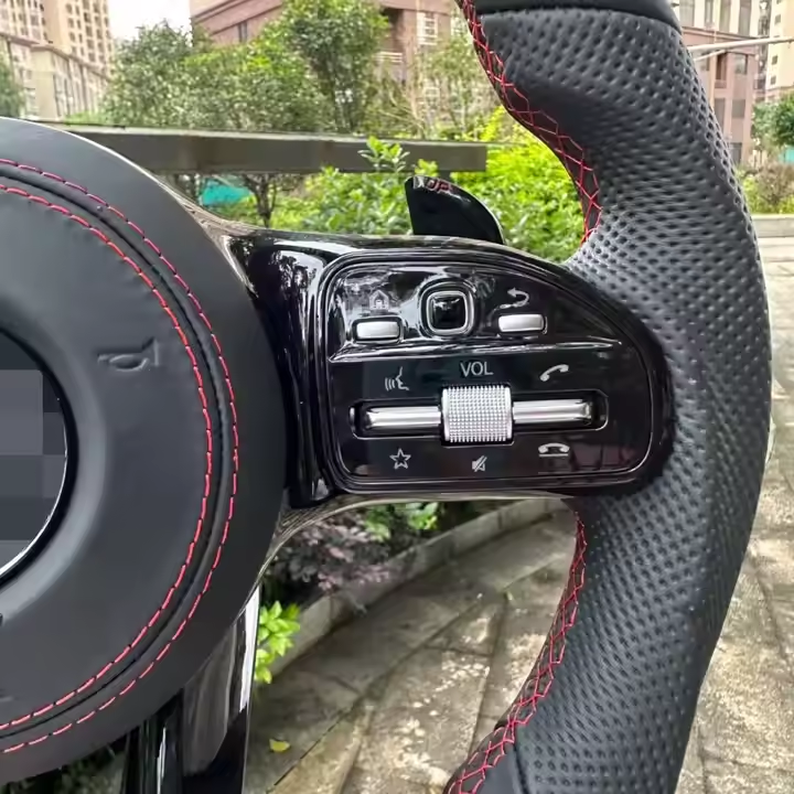 Specially tailored car retrofit leather Steering Wheel For Benz e200 e300 w205 w177 w204 steering wheel for Mercedes Benz