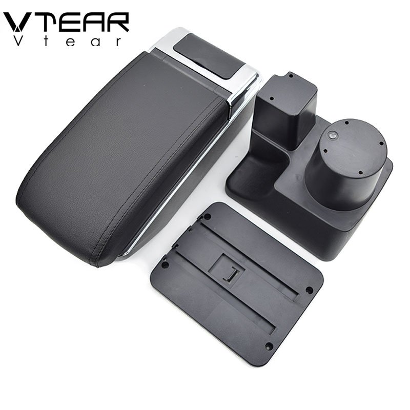 Vtear for Suzuki Liana A6 Armrest USB Charging Heighten Double Layer Storage Box Central Store Content Arm Rest Car Accessories