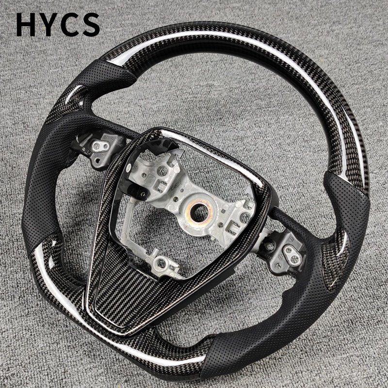 JDM racing car spare partsCarbon fiber sports steering wheel for toyota Avalon Camry Land Cruiser Yaris RAV4 Corolla Vitz