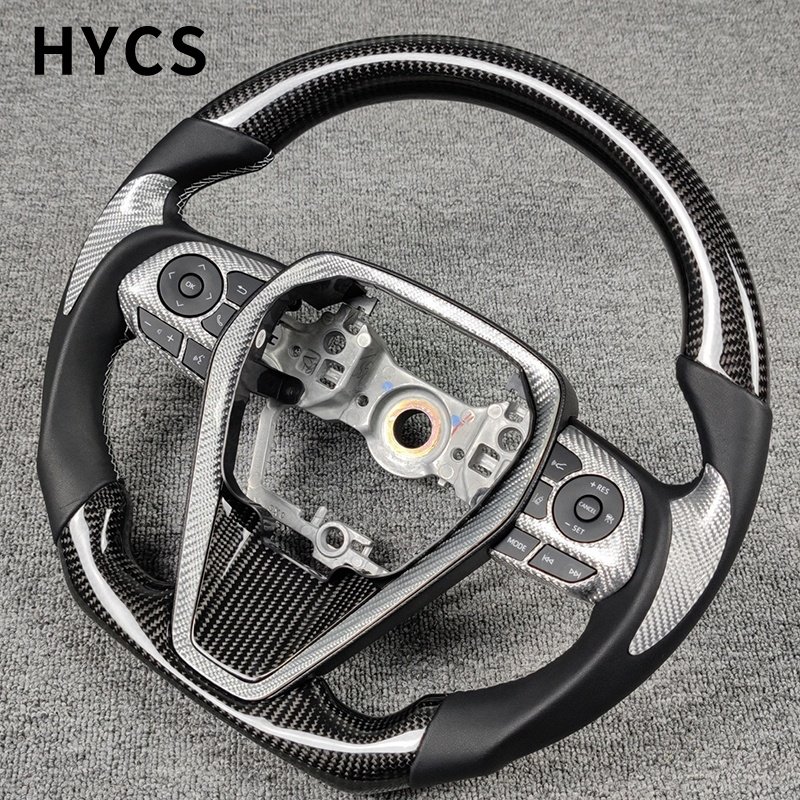 JDM racing car spare partsCarbon fiber sports steering wheel for toyota Avalon Camry Land Cruiser Yaris RAV4 Corolla Vitz