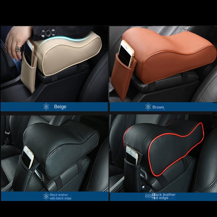 Universal Leather Car Interior Armrest Decoration Supplies Cross-Border Central Booster Pad and Memory Foam Armrest Box