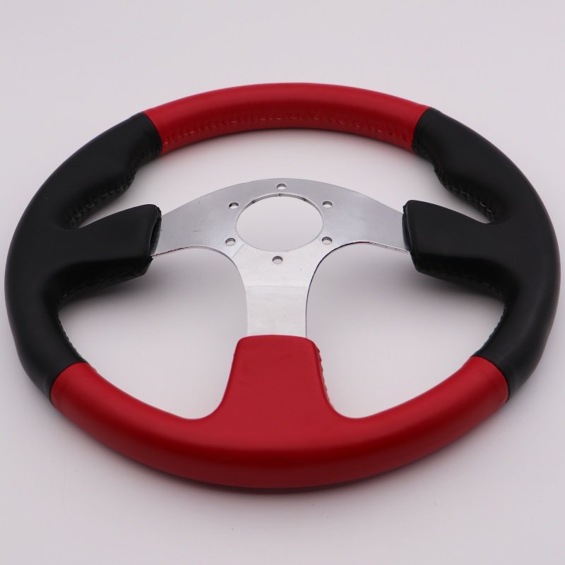 Direct Manufacturer's Universal Carbon Racing Car Steering Wheel Sports Gaming Steering Wheel for Stock Car with Red Stitch