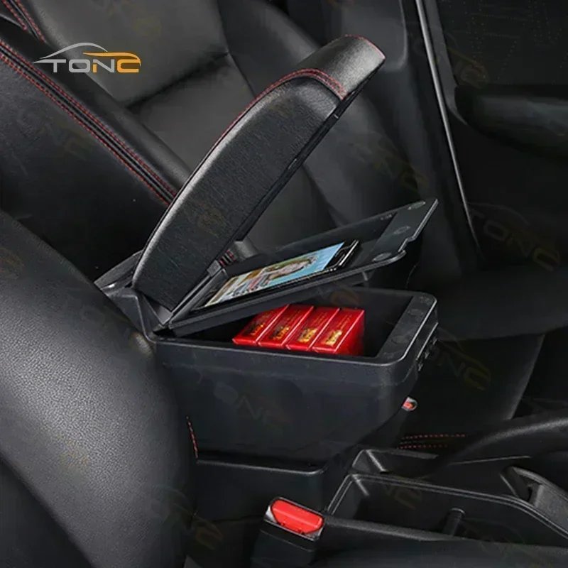 TONC Aveo Vehicle-Specific Armrest Box - Comfort and Practicality, USB Charging and Dual-Layer Storage