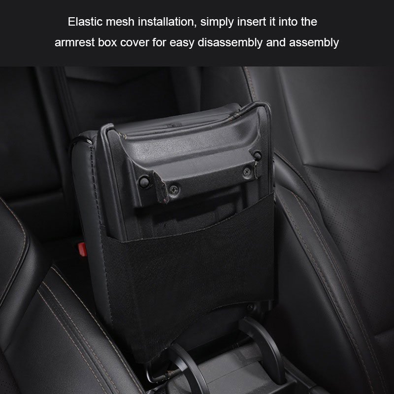 Luxury PU Leather Armrest Cover Foam Cushion Protector Extender Mat for Car's Front Center Console Luxury Stylish Design