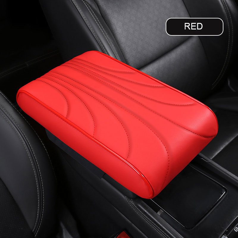 Luxury PU Leather Armrest Cover Foam Cushion Protector Extender Mat for Car's Front Center Console Luxury Stylish Design