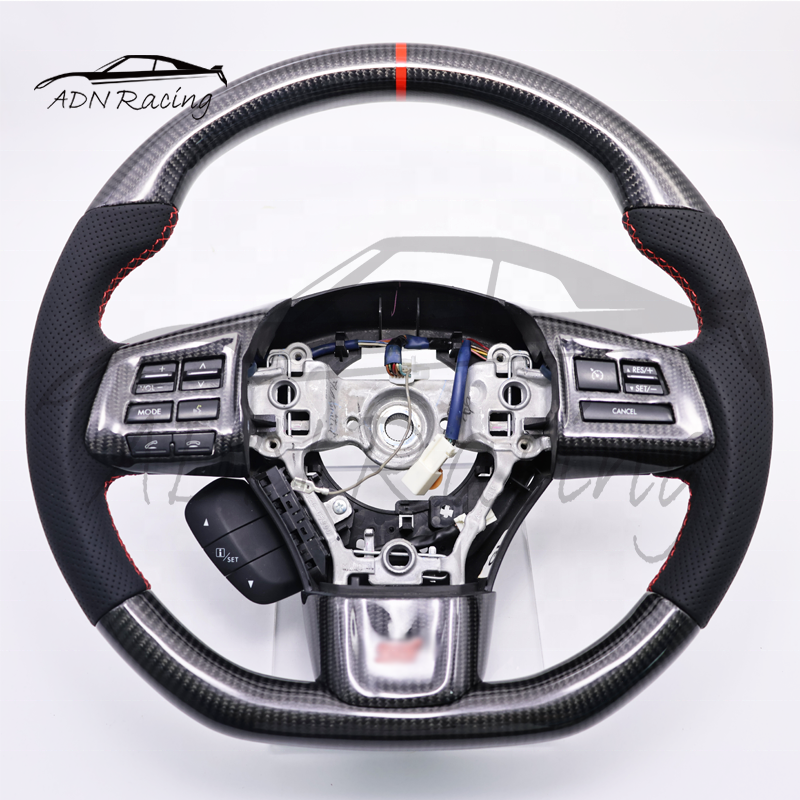 Fighter Jet Style Customized Carbon Fiber Steering Wheel For SUBARU WRX STI 15-21
