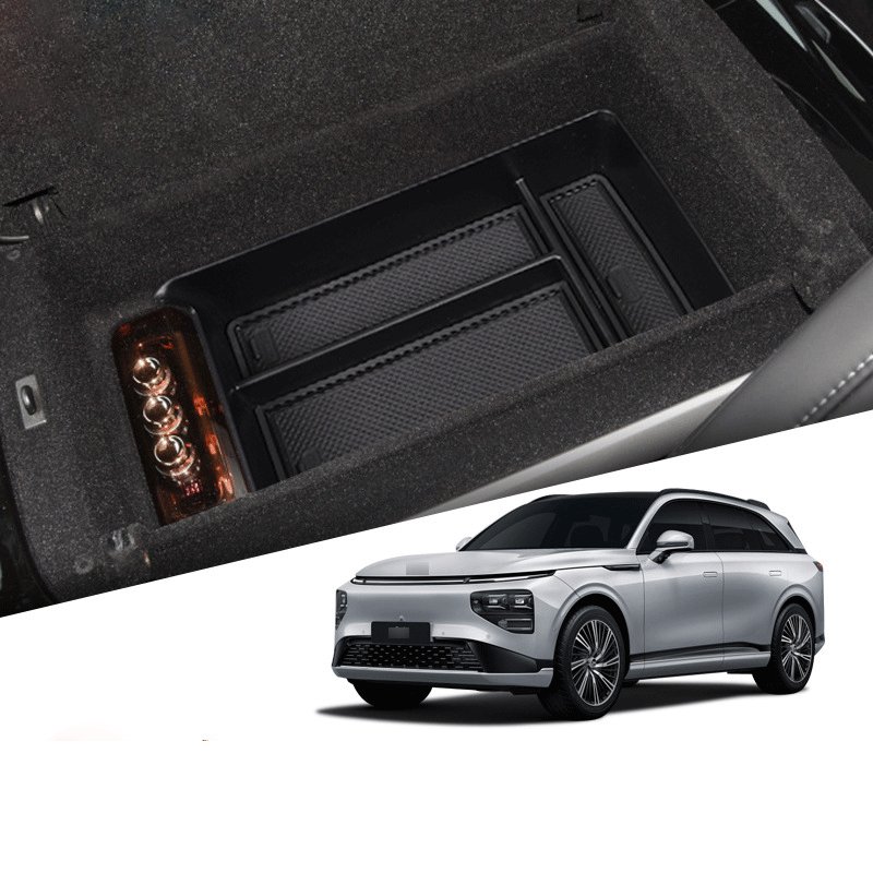 Armrest Storage Box for Xpeng G9 ABS Silicone ABS Car Armrest Tray Organizer Interior Box Accessories for Xpeng G9