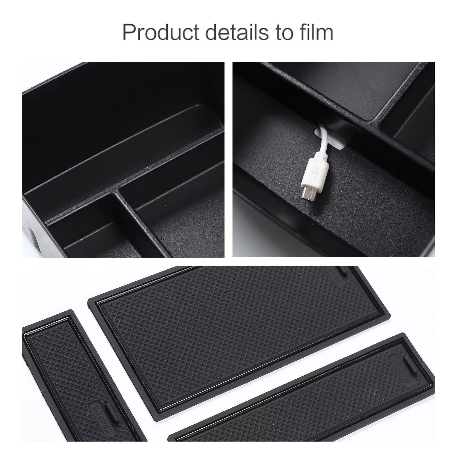 Armrest Storage Box for Xpeng G9 ABS Silicone ABS Car Armrest Tray Organizer Interior Box Accessories for Xpeng G9