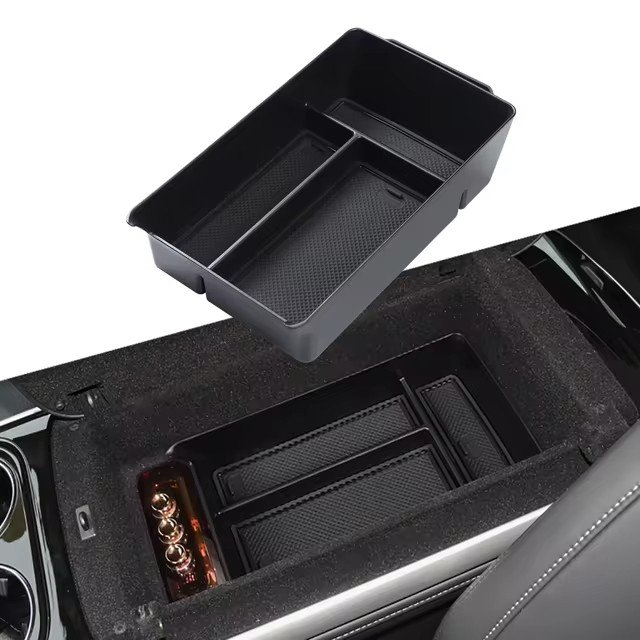 Armrest Storage Box for Xpeng G9 ABS Silicone ABS Car Armrest Tray Organizer Interior Box Accessories for Xpeng G9