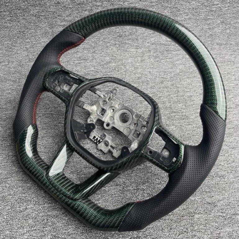 Customized sports car steering wheel matte carbon fiber For Honda FIT2 GE8 Leather carbon fiber steering wheel