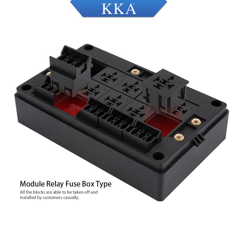 KKA-FB-10R15F Automotive Relay Fuse Box for Auto Electric System, DIY Car Fuse Box, Module Control Box