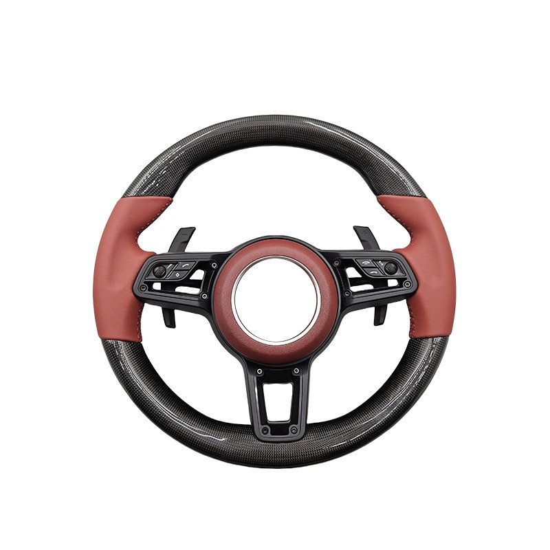 Upgrade Volant Lenkrad Full Leather Steering Wheel for Porsche 911 987 996 GT2 Cayenne 957 958 Cayman 981 Panamera Macan