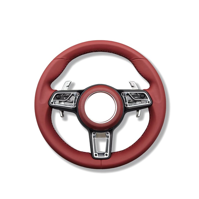 Upgrade Volant Lenkrad Full Leather Steering Wheel for Porsche 911 987 996 GT2 Cayenne 957 958 Cayman 981 Panamera Macan