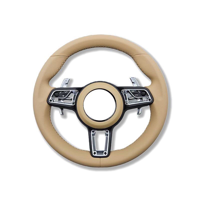Upgrade Volant Lenkrad Full Leather Steering Wheel for Porsche 911 987 996 GT2 Cayenne 957 958 Cayman 981 Panamera Macan