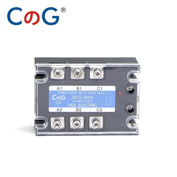 CG Three Phase Relay 60A SSR-60DA 480VAC High Power AC to AC Solid State Relay SSR