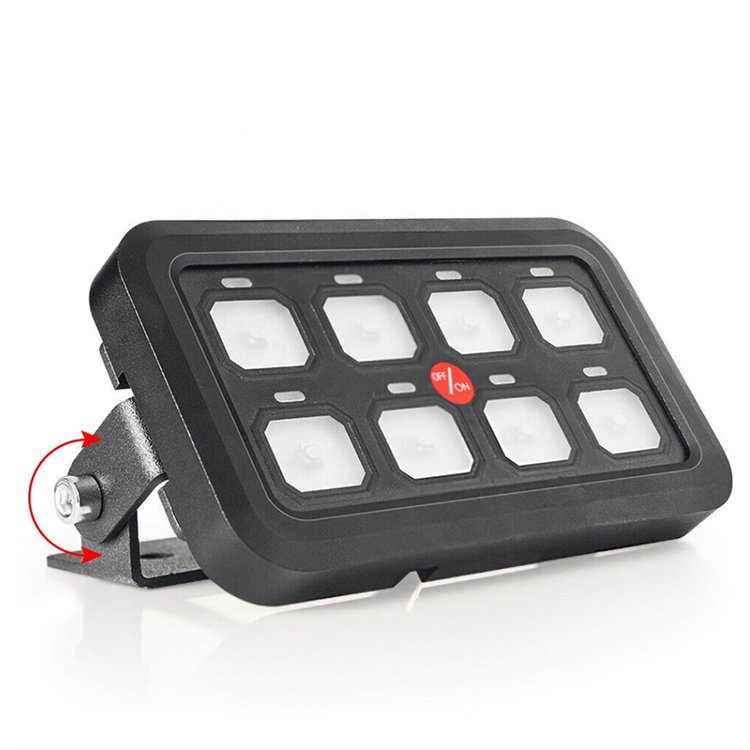 Truck Boat Caravan Marine 8 Gang Switch Panel ON-OFF LED Car Circuit Control Relay System Box Universal Touch Switch Panel