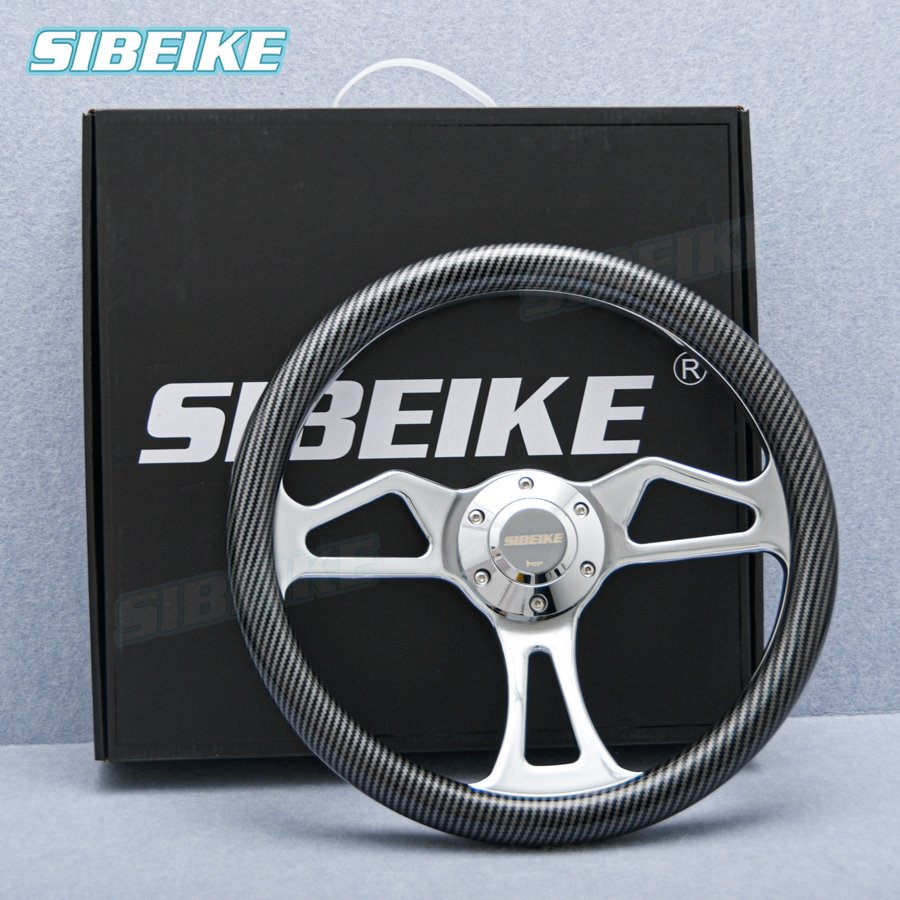 14inch Universal ABS Carbon Film Steering Wheel JDM Sim Racing Sport Steering Wheel Car Accessoris