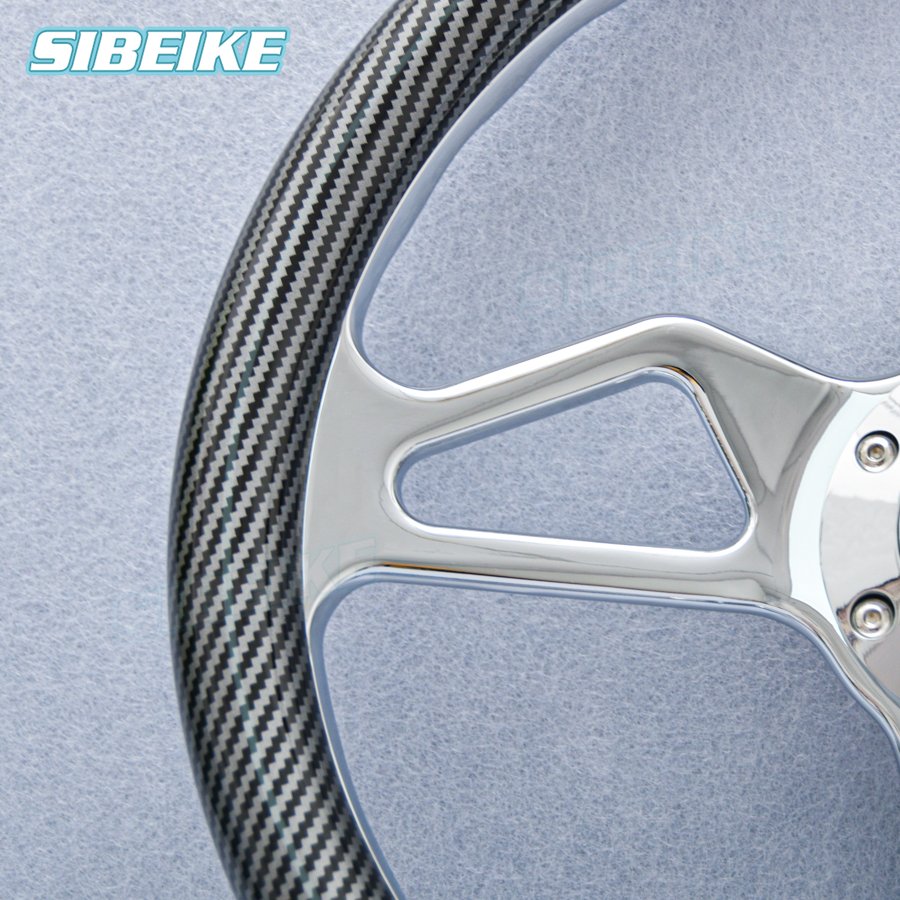 14inch Universal ABS Carbon Film Steering Wheel JDM Sim Racing Sport Steering Wheel Car Accessoris
