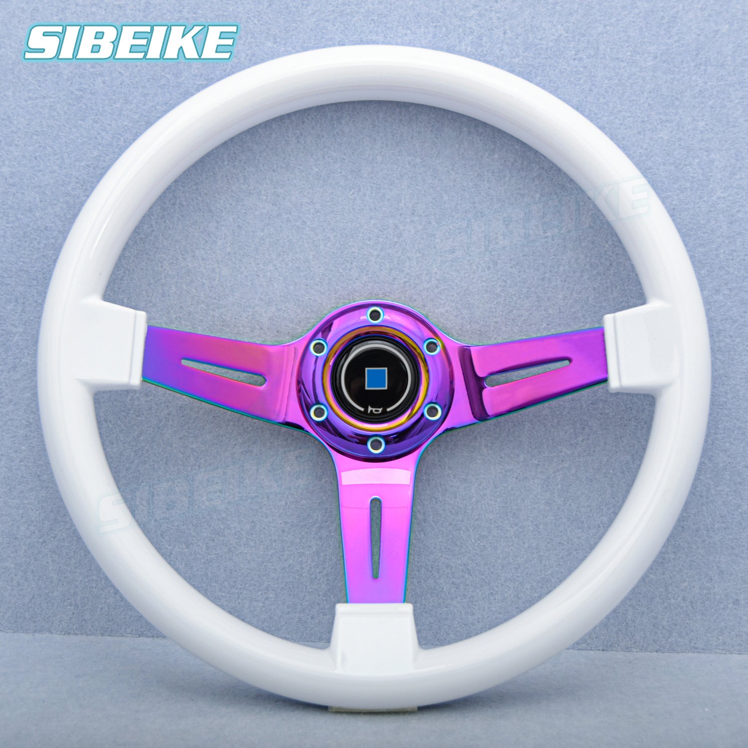 JDM Racing Car Steering Wheel 14inch Neo Spoke Sports Steering Wheel with Horn Ring and Horn Button