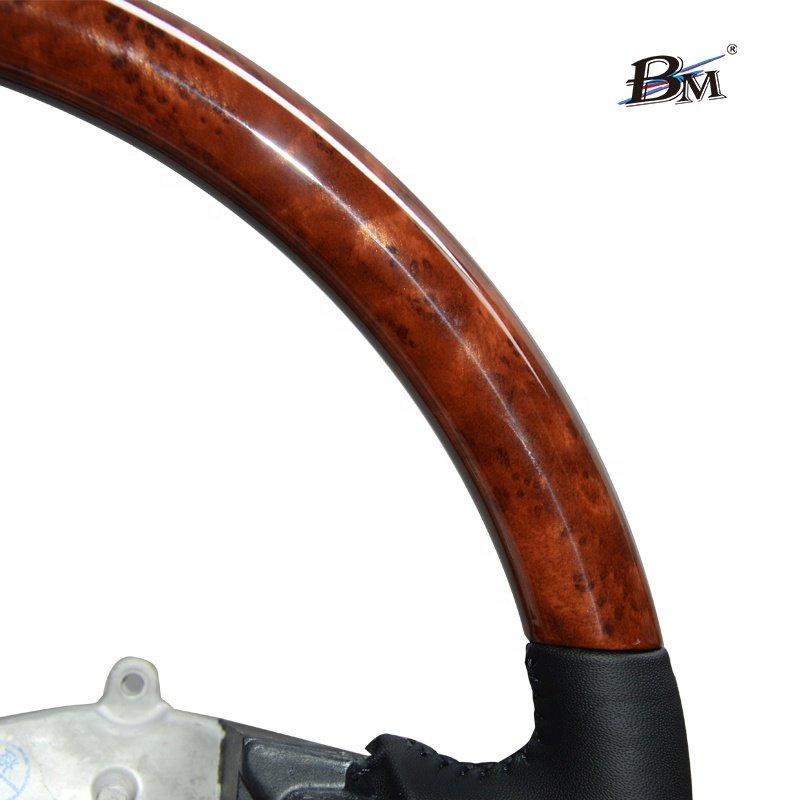 For Land Cruiser FJ100 2003 2004 2005 2006 2007 Peach Wood Leather Customize Steering Wheel Interior Accessories For Cars