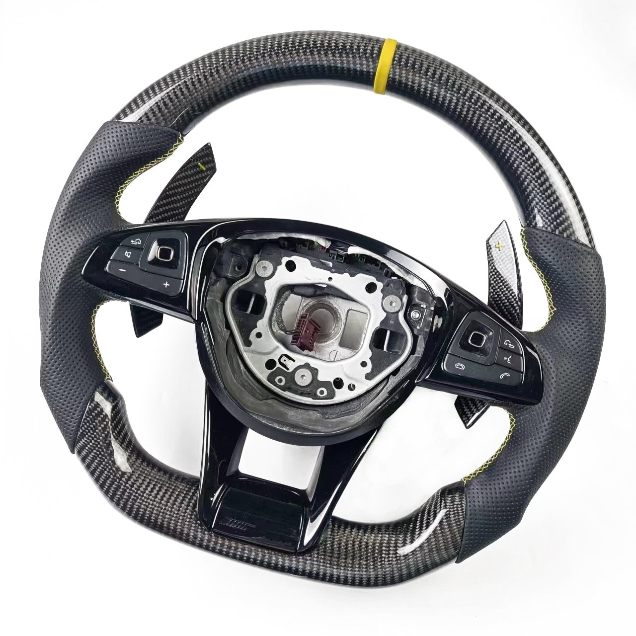 Suitable for Mercedes-Benz W204 W205 W212 W215 customized car interior carbon fiber steering wheel