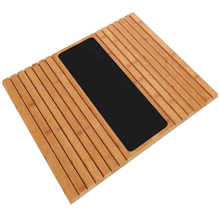 Fashion WDF Couch Cup Holder Tray Couch coaster Sofa Armrest Organizer Tray Table Bamboo Sofa Arm Tray With Non-slip Pad
