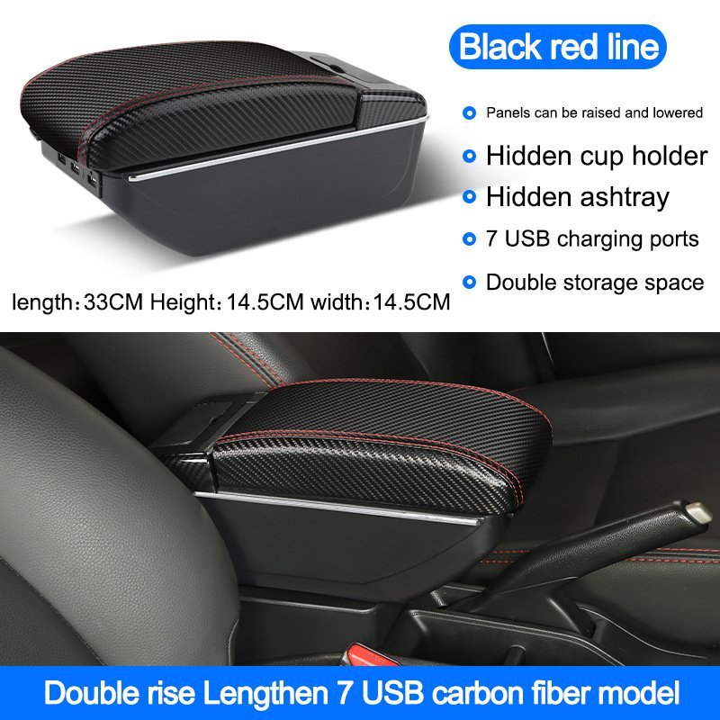 Universal Rotatable Top Car Center Armrest Arm Rest Console Storage Box Case New