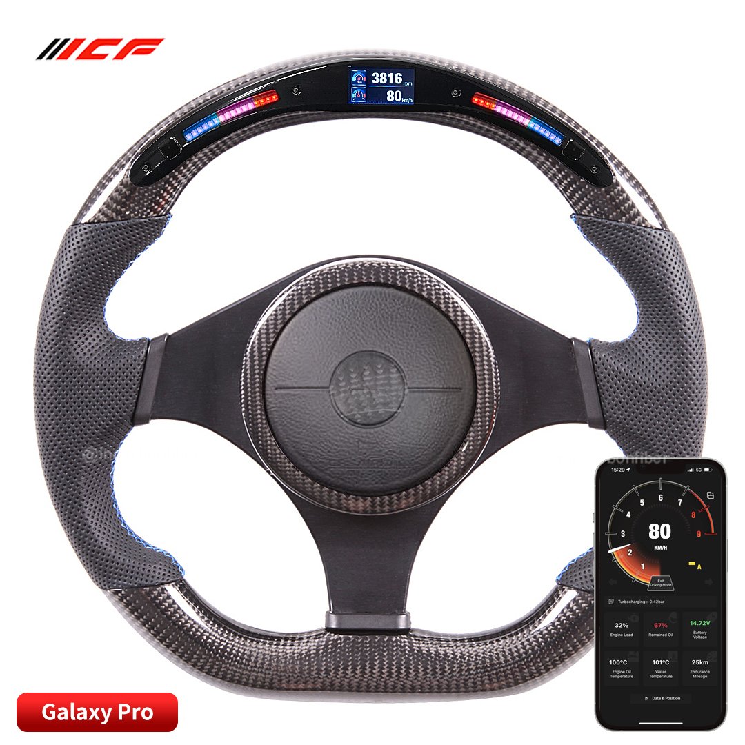 100% Real Carbon Fiber LED Steering Wheel for Mitsubishi Evo 9 EVO X