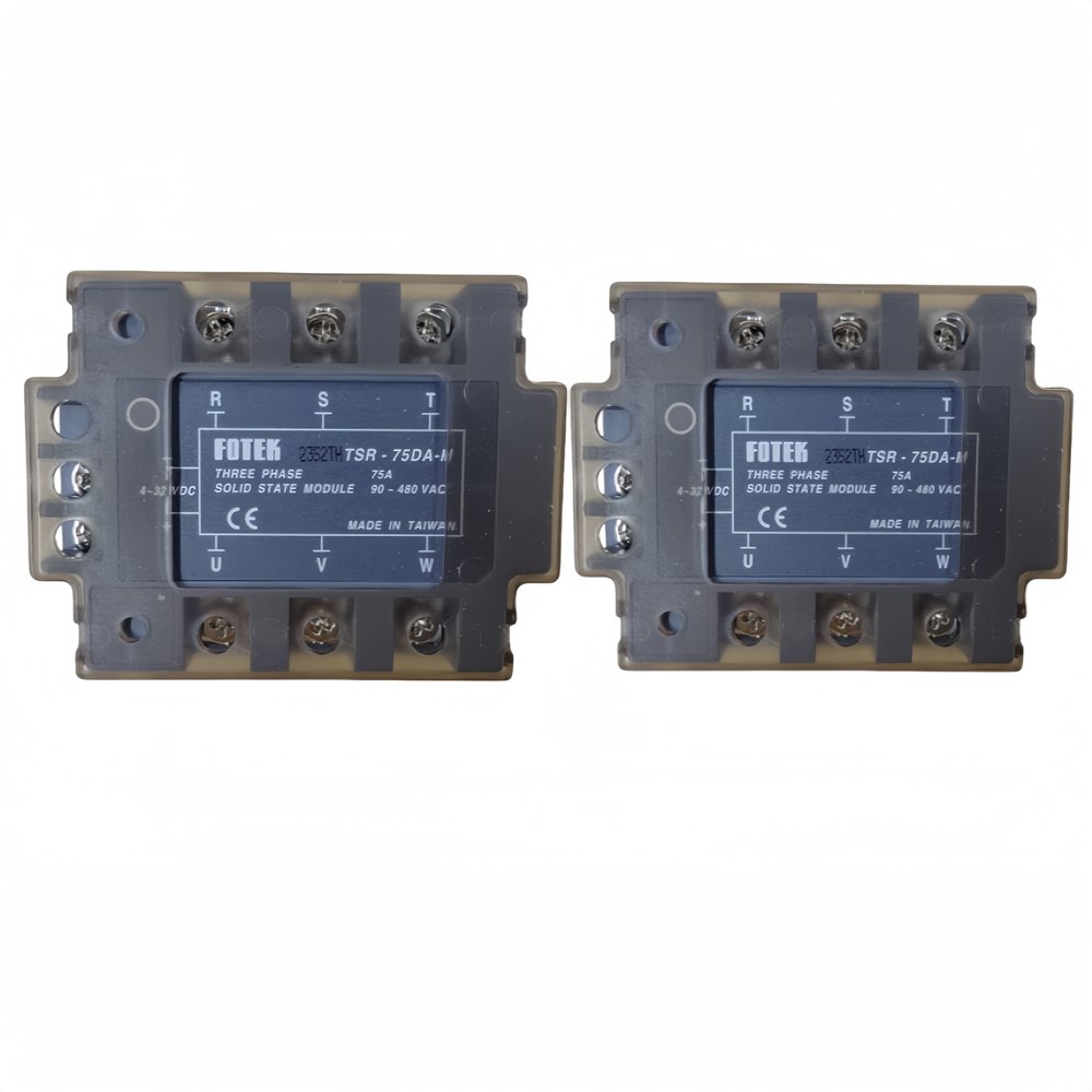 Fotek TSR-75DA-H High Voltage Three-Phase Solid-State Relay Module 25A/40A/50A/75A-H DC Control SSR Auto Protective Use Sealed