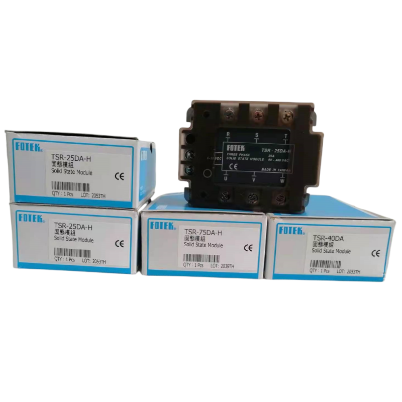 Fotek TSR-75DA-H High Voltage Three-Phase Solid-State Relay Module 25A/40A/50A/75A-H DC Control SSR Auto Protective Use Sealed