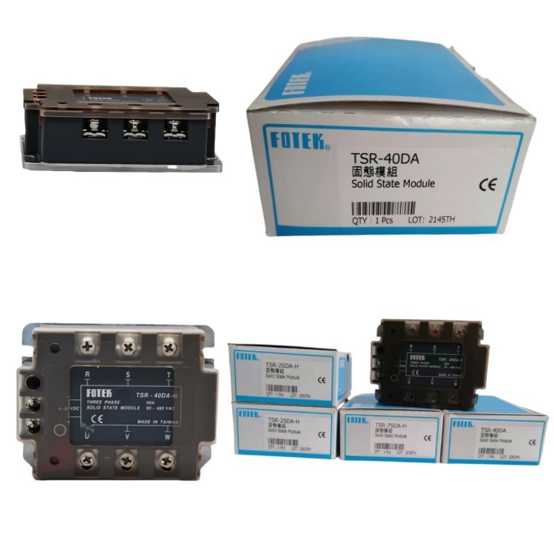 Fotek TSR-75DA-H High Voltage Three-Phase Solid-State Relay Module 25A/40A/50A/75A-H DC Control SSR Auto Protective Use Sealed