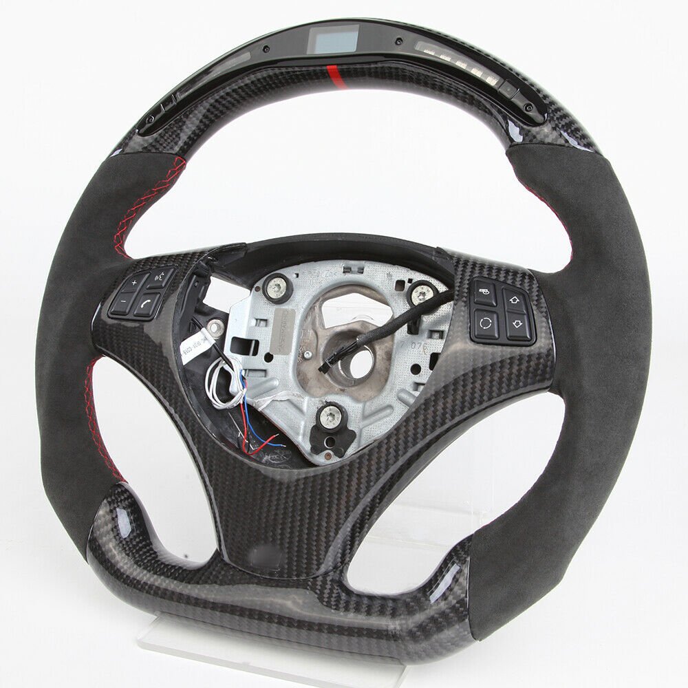 Suitable For BMW F10 F30 E46 E90 LED Modified Intelligent Carbon Fiber Car Steering Wheel
