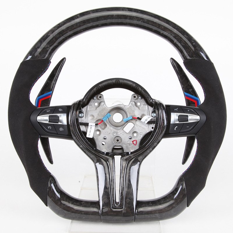 Suitable For BMW F10 F30 E46 E90 LED Modified Intelligent Carbon Fiber Car Steering Wheel