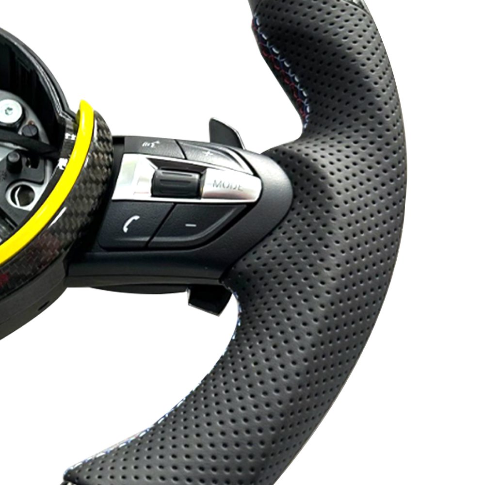 For BMW F10 F30 Sport Steering Wheel Black Perforated Leather Carbon M Sport Steering Wheel Original Factory