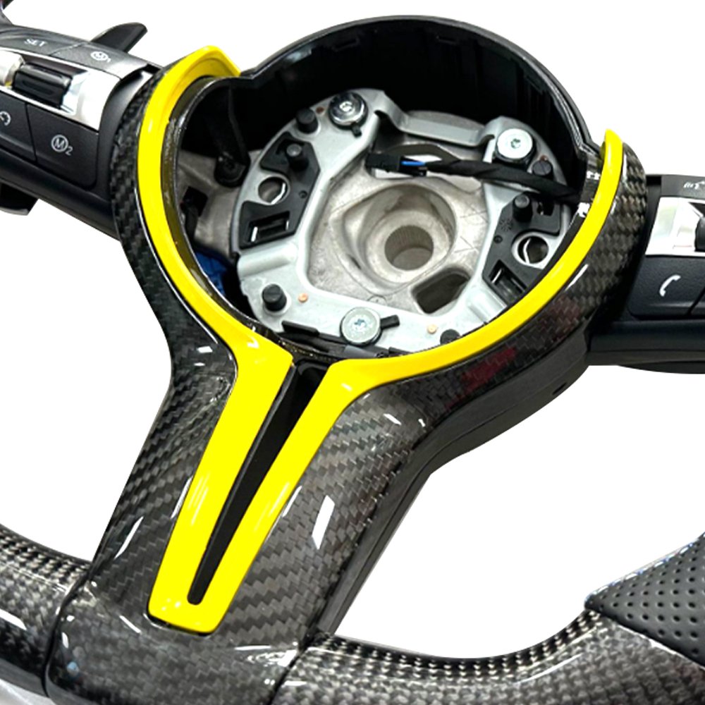 For BMW F10 F30 Sport Steering Wheel Black Perforated Leather Carbon M Sport Steering Wheel Original Factory