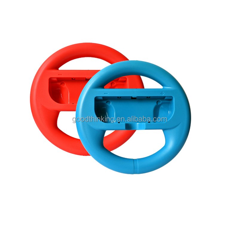 blue red black color gamepad racing car steering wheel for game for nintendo switch joy con controller