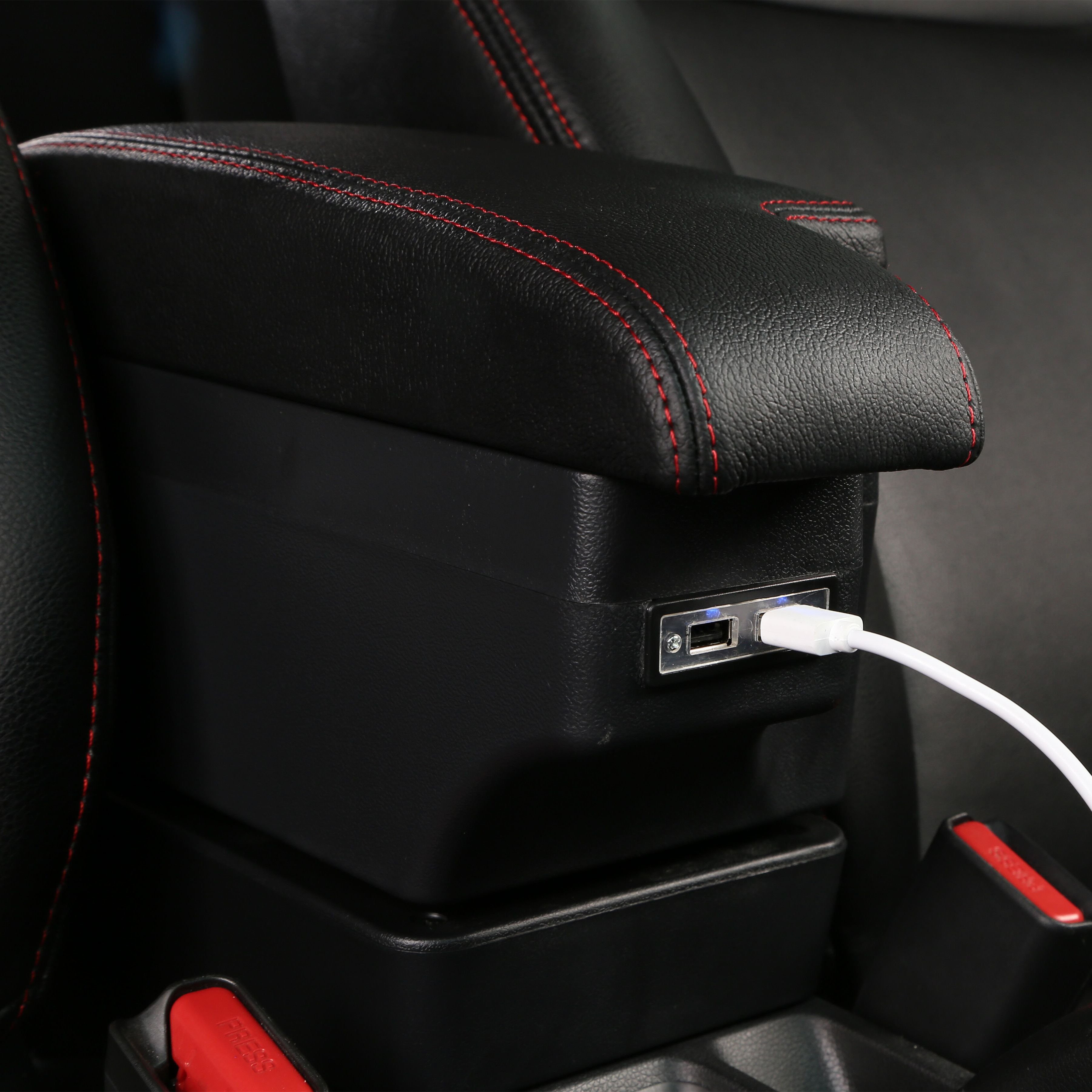 For Suzuki Swift Armrest Box with Cup Holder USB Charging Car Armrest Curved Surface Car Storage Box