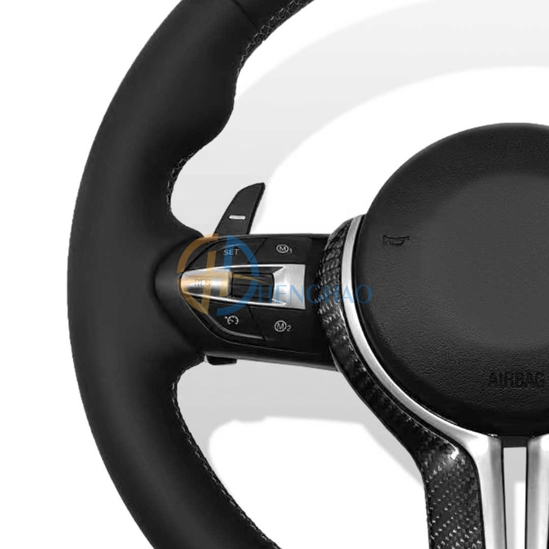 Custom M Sport Leather Steering Wheel For BMW F10 F15 F20 F25 F30 M3 M6 M5 Carbon Fiber Steering Wheel