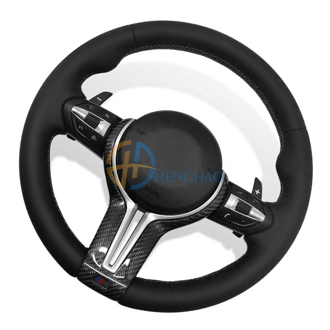 Custom M Sport Leather Steering Wheel For BMW F10 F15 F20 F25 F30 M3 M6 M5 Carbon Fiber Steering Wheel