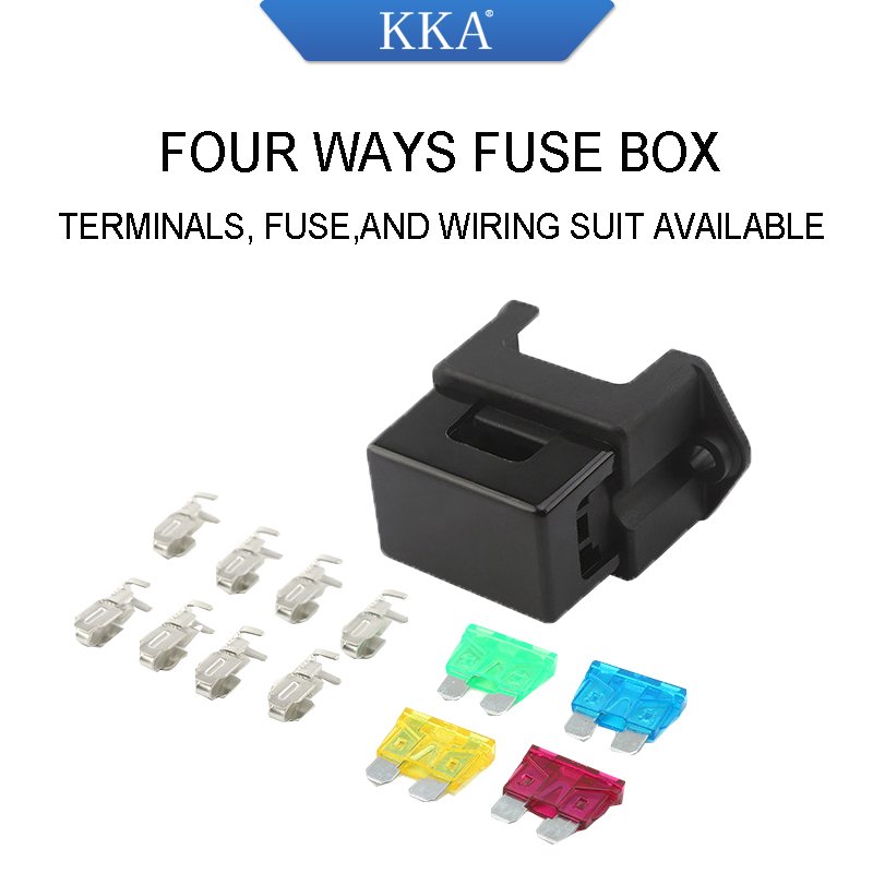 KKA-FB-4F Automotive Fuse Box BX2041, Car Fuse Box, Auto Control Box Including 4 Fuses